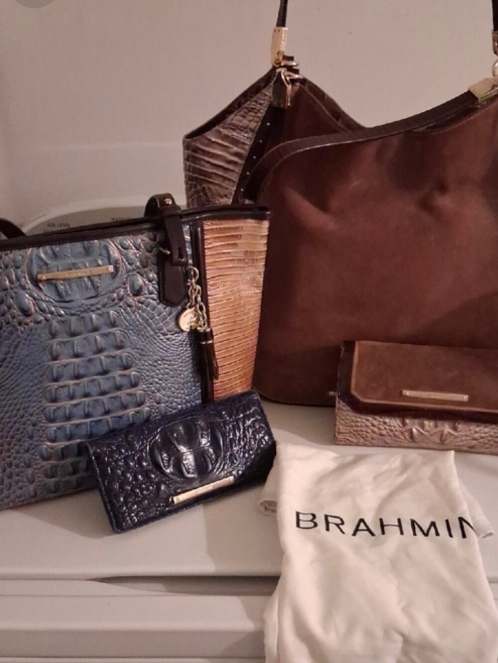 FLASH SALE TO 9P ONLY! 2 Brahmin SETS THELMA+ASHER w/ Wallets